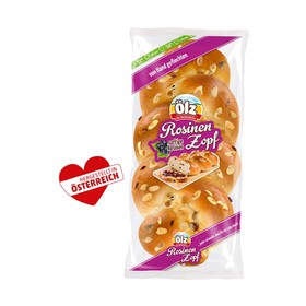 Rosinenzopf od. Butterzopf mit Honig
